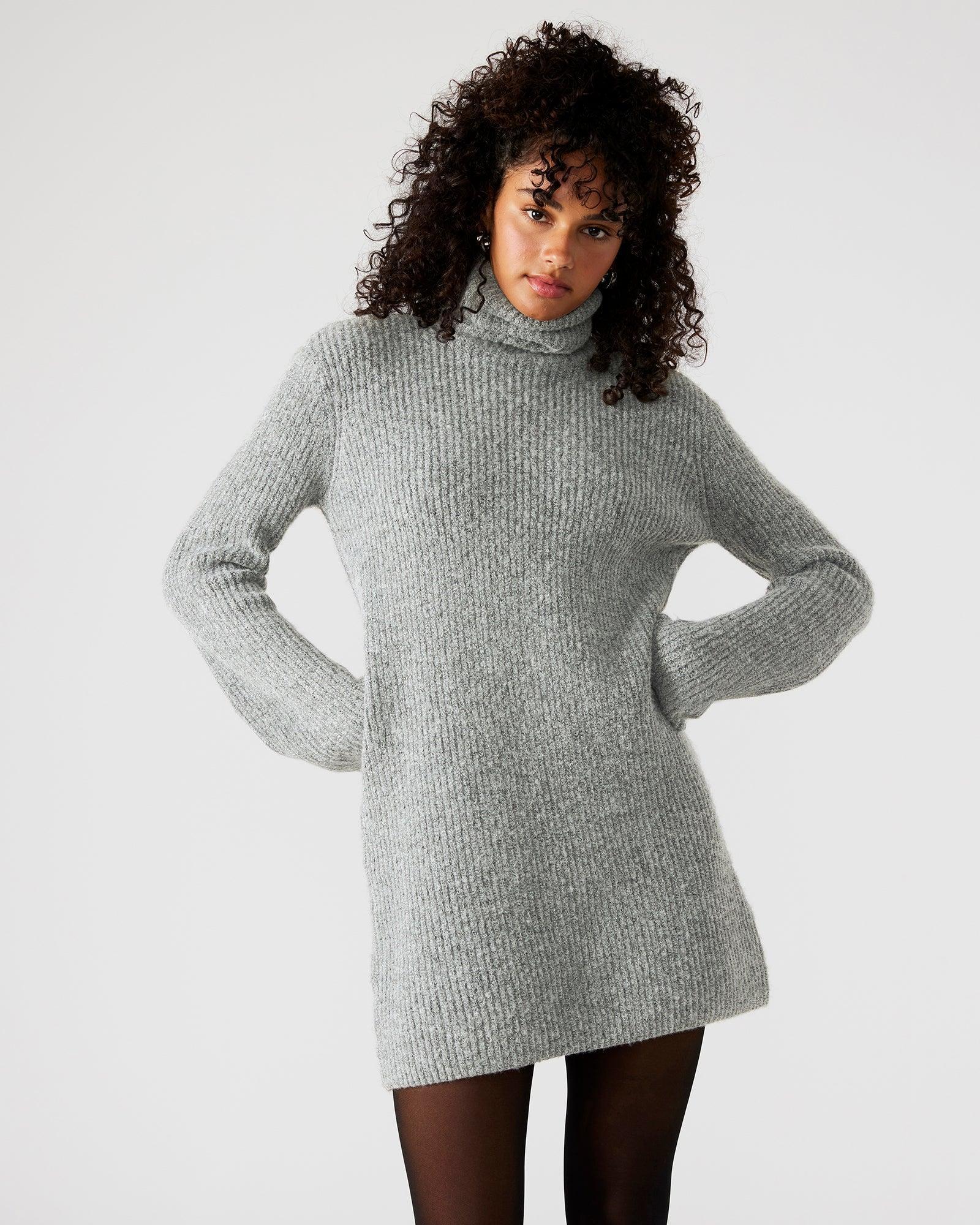 ABBIE SWEATER DRESS GREY Female Product Image