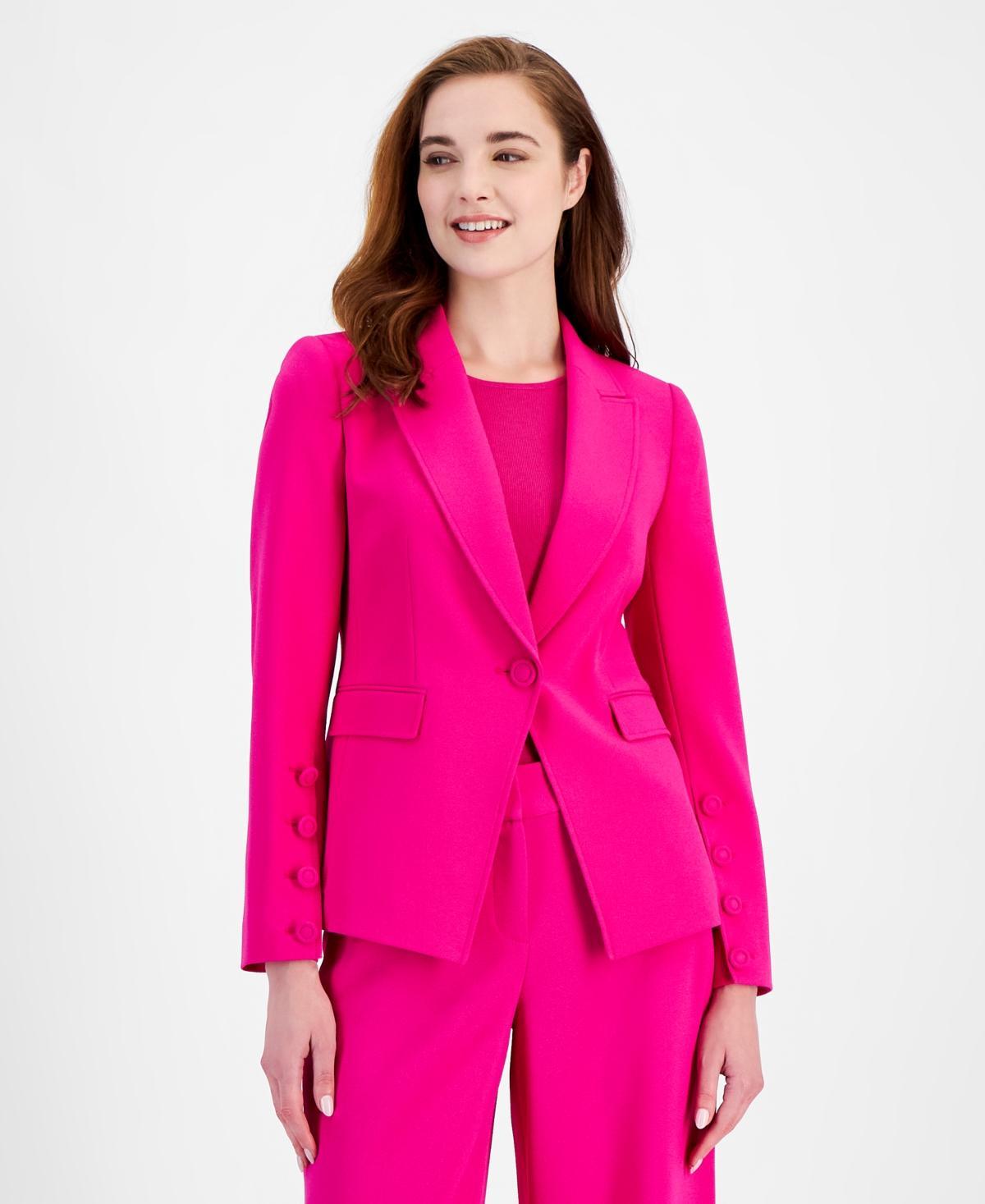 Tahari Asl Womens Single-Button Peak-Lapel Blazer Product Image