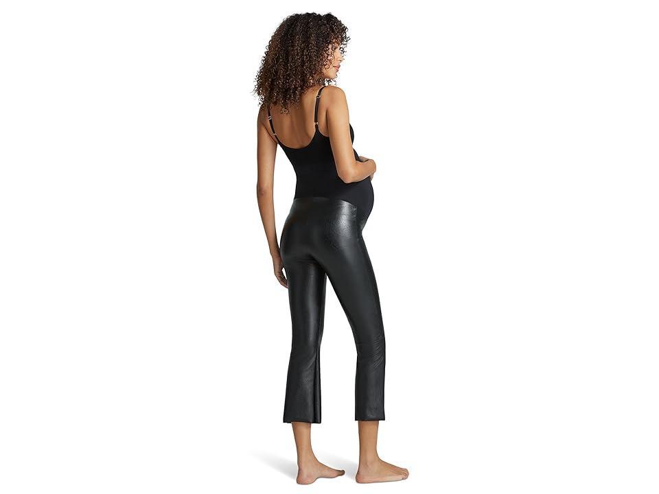 Commando Faux Leather Mat Crop Flare Women's Dress Pants Product Image