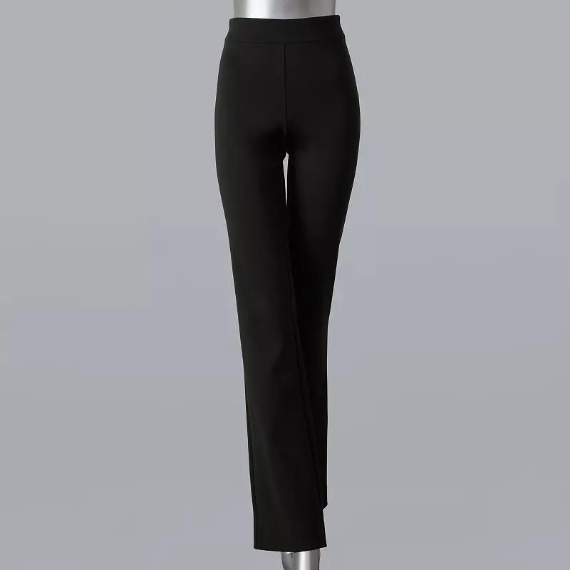 Womens Simply Vera Vera Wang Mid-Rise Pull-On Ponte Bootcut Pants Product Image