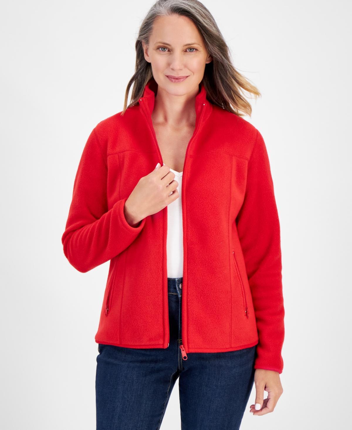 Style & Co Womens Polar Fleece Mock-Neck Jacket, Created for Macys Product Image