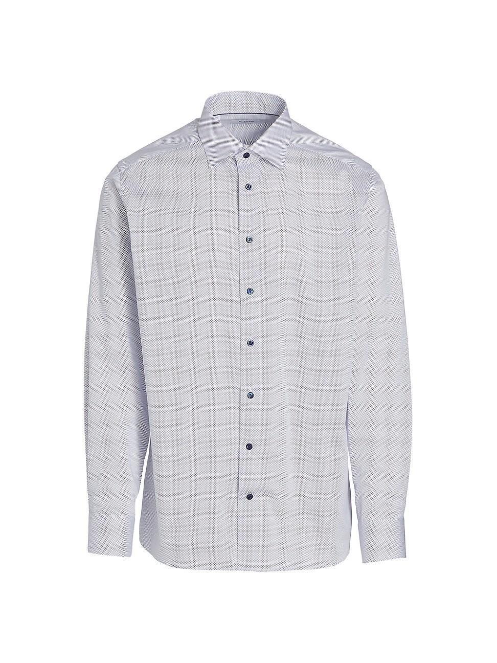 Mens Contemporary-Fit Polka Dot Shirt Product Image