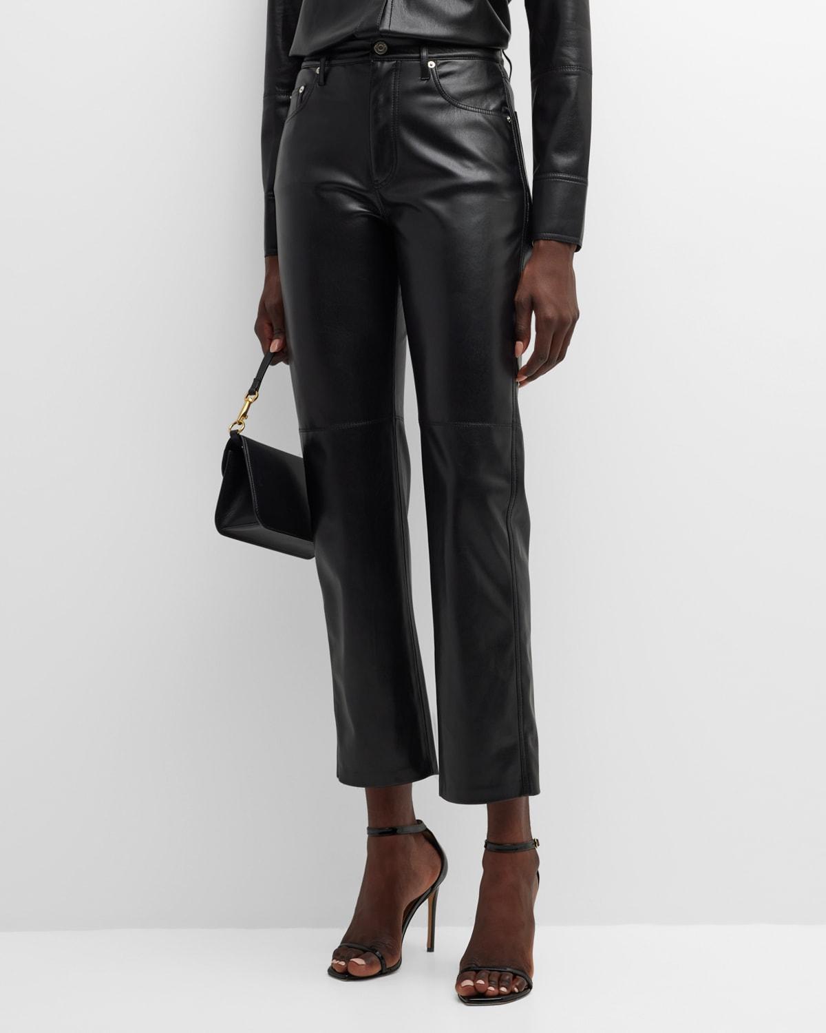 Vinni Faux-Leather Ankle Pants Product Image