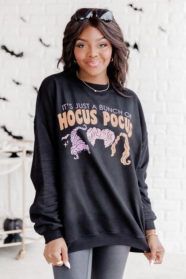 Hocus Pocus Trio Black Oversized Graphic Sweatshirt Product Image