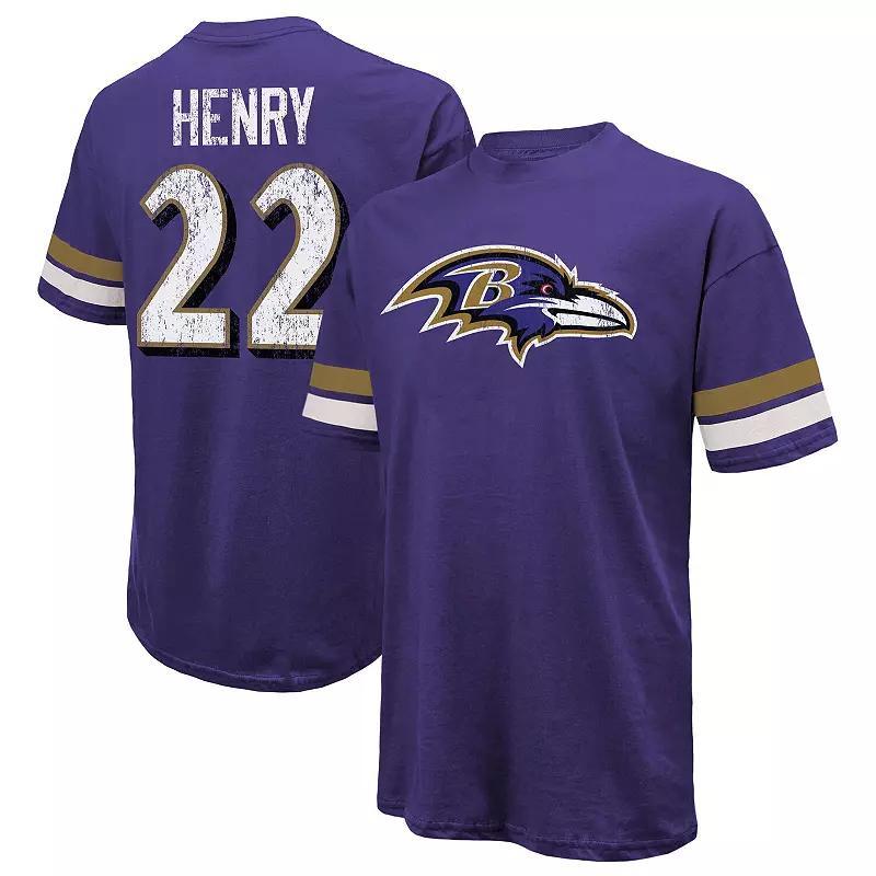 Mens Majestic Threads Derrick Henry Baltimore Ravens Name & Number Oversized T-Shirt Product Image