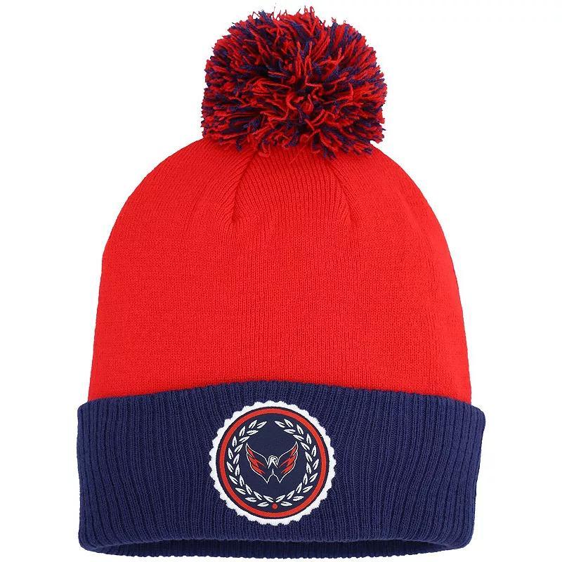 Womens adidas Washington Capitals Laurel Cuffed Knit Hat with Pom Product Image