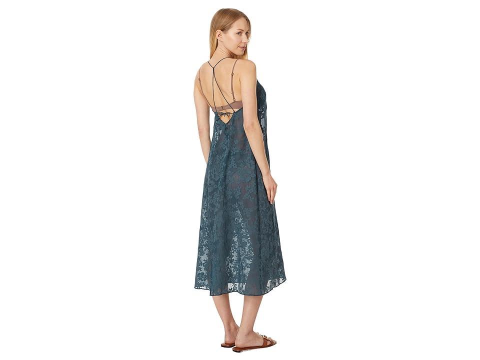 Madewell Floral Halter Cover-Up Midi Dress (Deep Shadow) Women's Swimwear Product Image