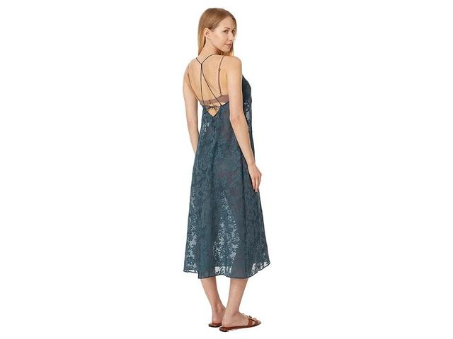 Madewell Floral Halter Cover-Up Midi Dress (Deep Shadow) Women's Swimwear Product Image