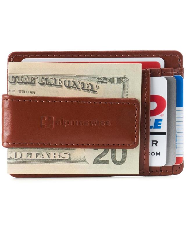 Alpine Swiss Mens Rfid Minimalist Money Clip Front Pocket Wallet Slim Id Holder - Olive Product Image