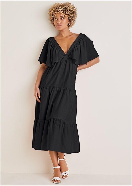 Crinkle Midi Dress Product Image