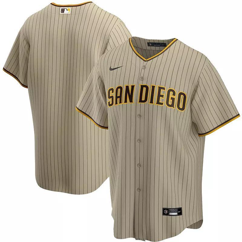 Mens Nike Tan San Diego Padres Alternate Replica Jersey Product Image