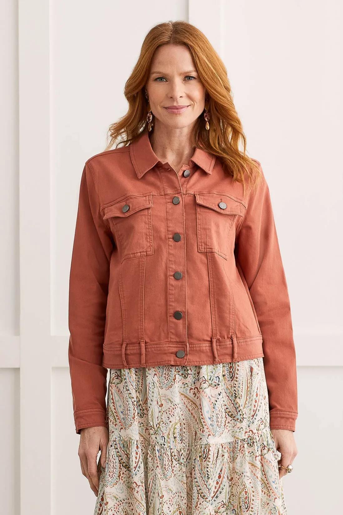 BUTTON-UP JACKET WITH BACK PLEAT Product Image