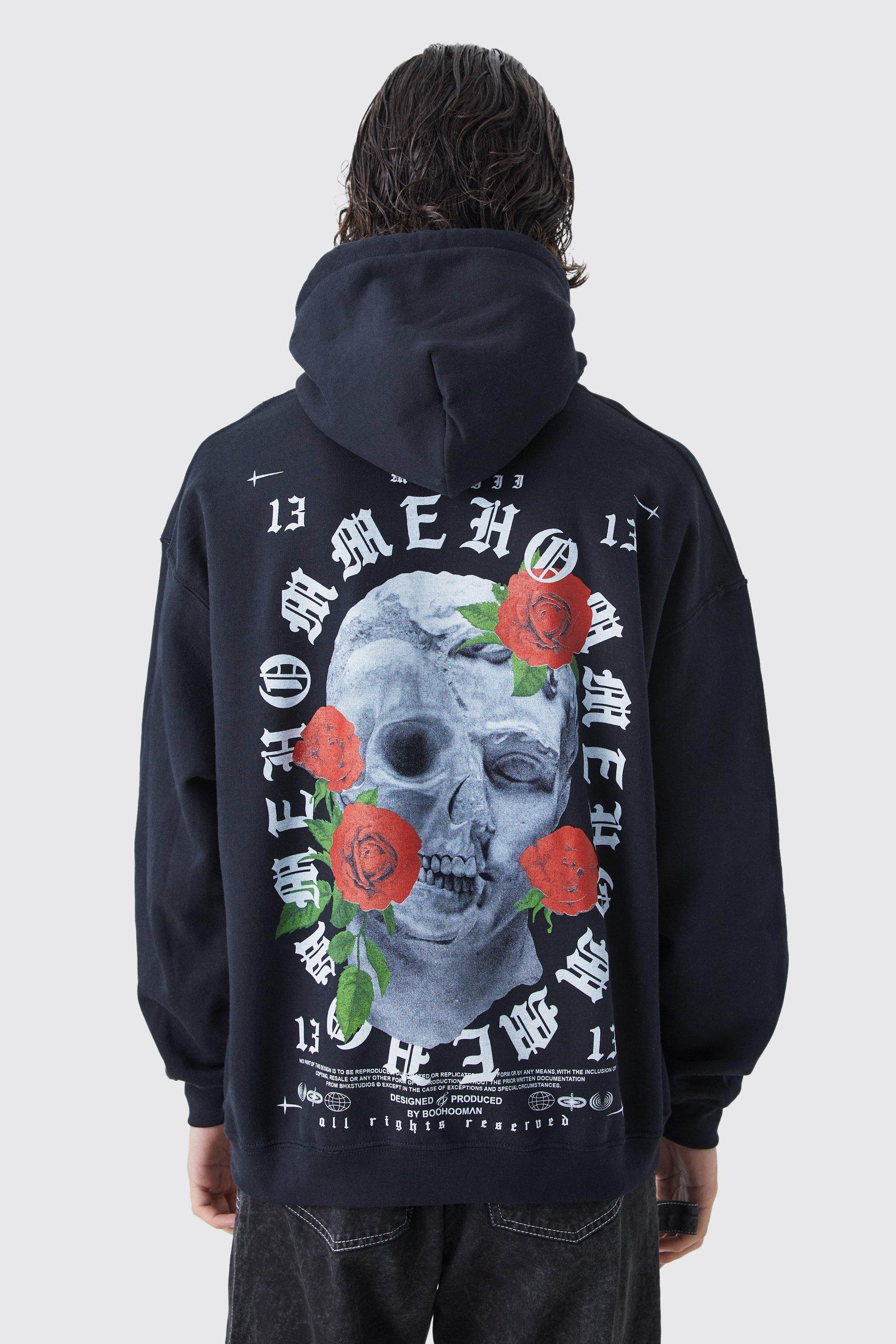 Oversized Homme Graphic Hoodie | boohooMAN USA Product Image