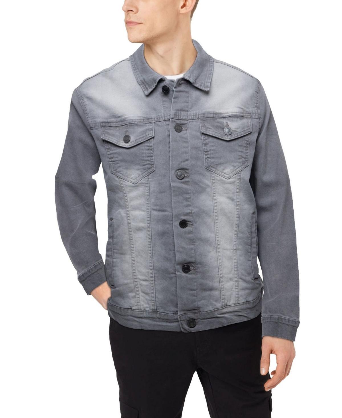 Mens Washed Denim Jacket Product Image