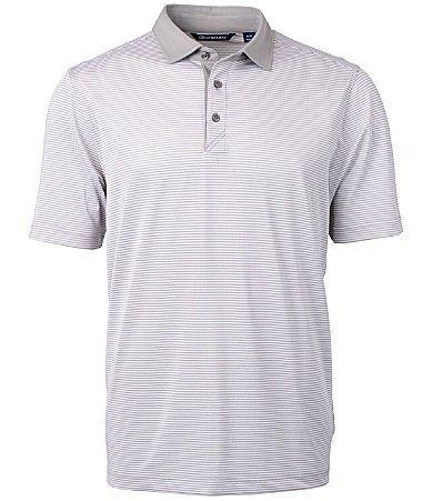 Cutter & Buck Mens Cutter Buck Virtue Eco Pique Micro Stripe Recycled Polo - Atlas Product Image