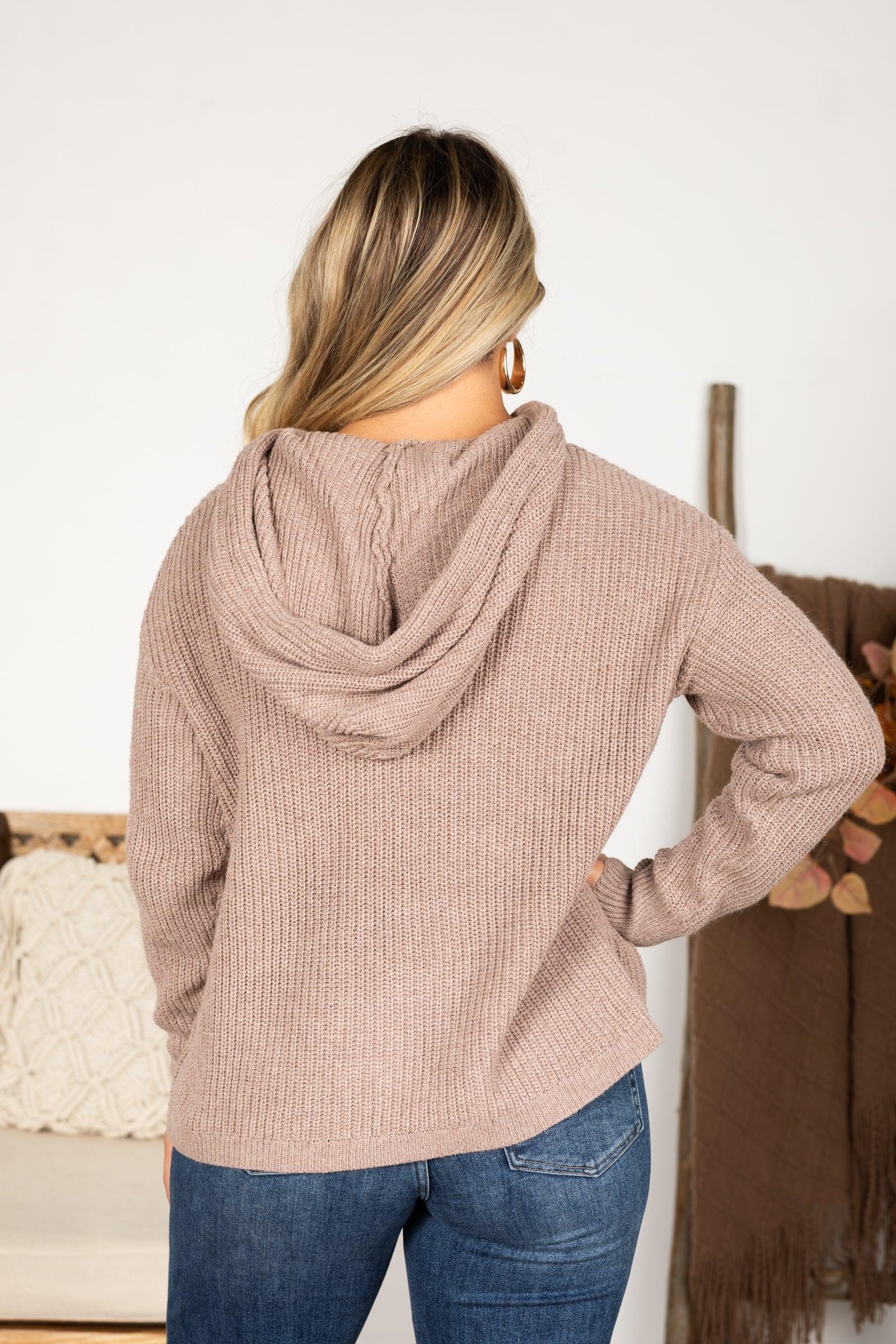 Ribbed Sweater With Hood Product Image