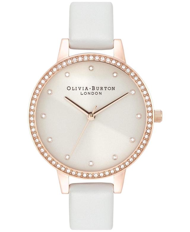 Olivia Burton Womens Classics Blush Leather Strap Watch 34mm Product Image