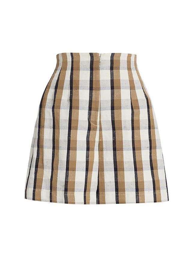 Womens Check High-Rise Shorts Product Image