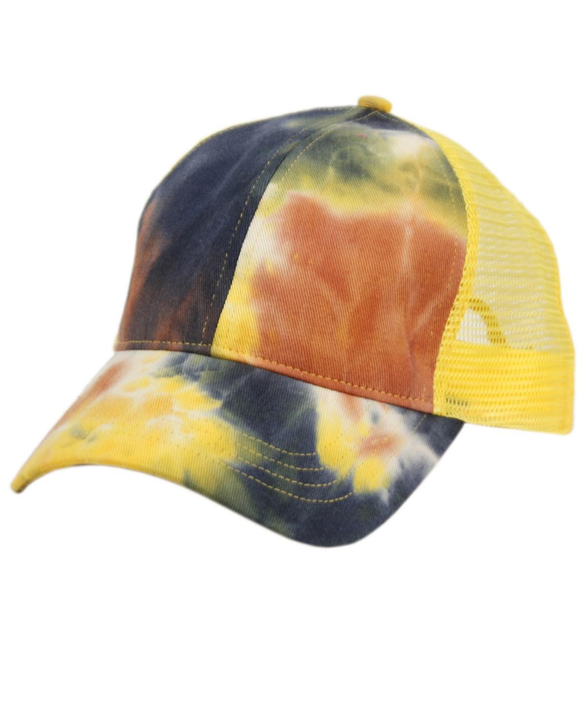 Womens Ponytail Messy Buns Tie Dye Truck Mesh Ponycap Hat Product Image