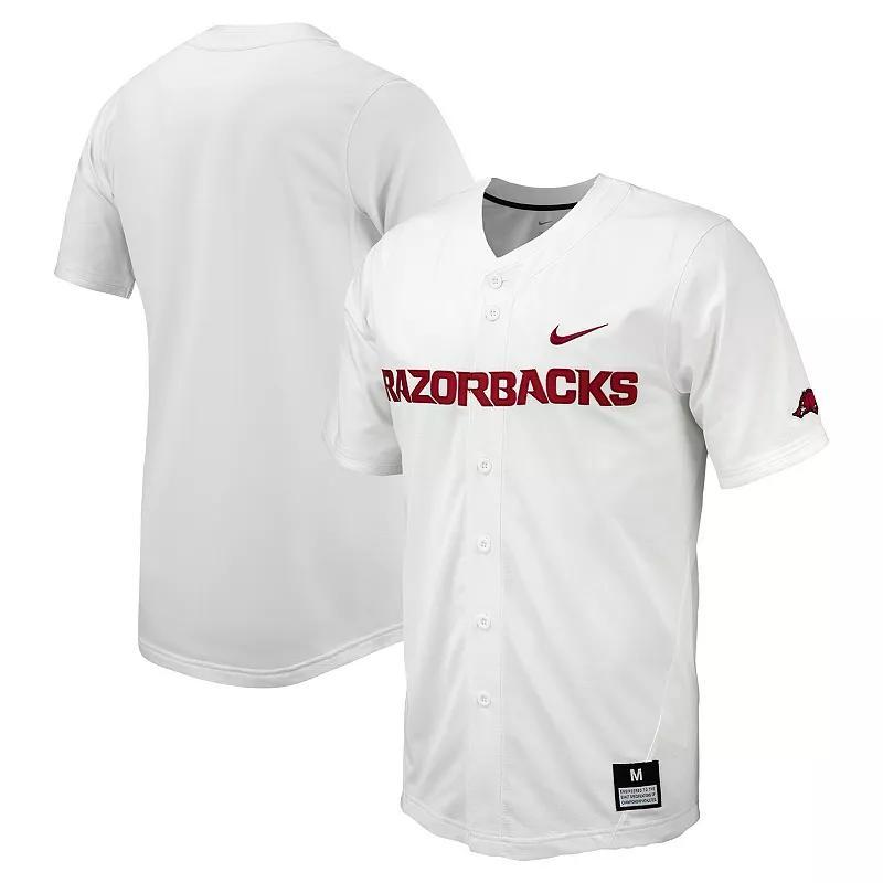 Mens Nike Arkansas Razorbacks Replica Full-Button Baseball Jersey Product Image