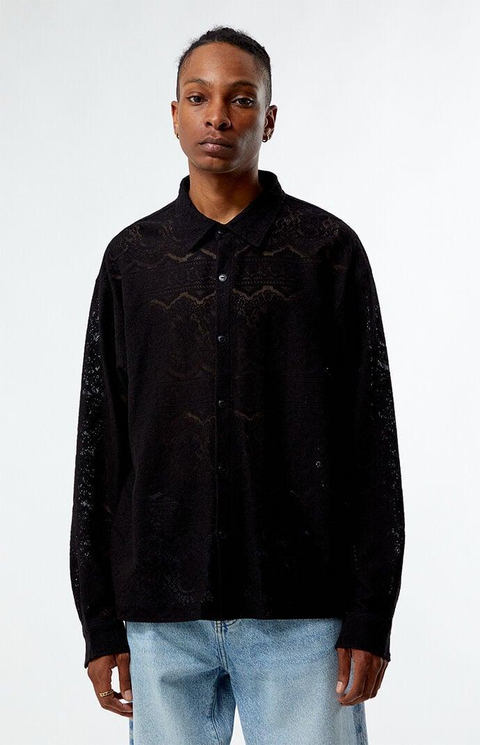 Men's Lace Long Sleeve Shirt Product Image