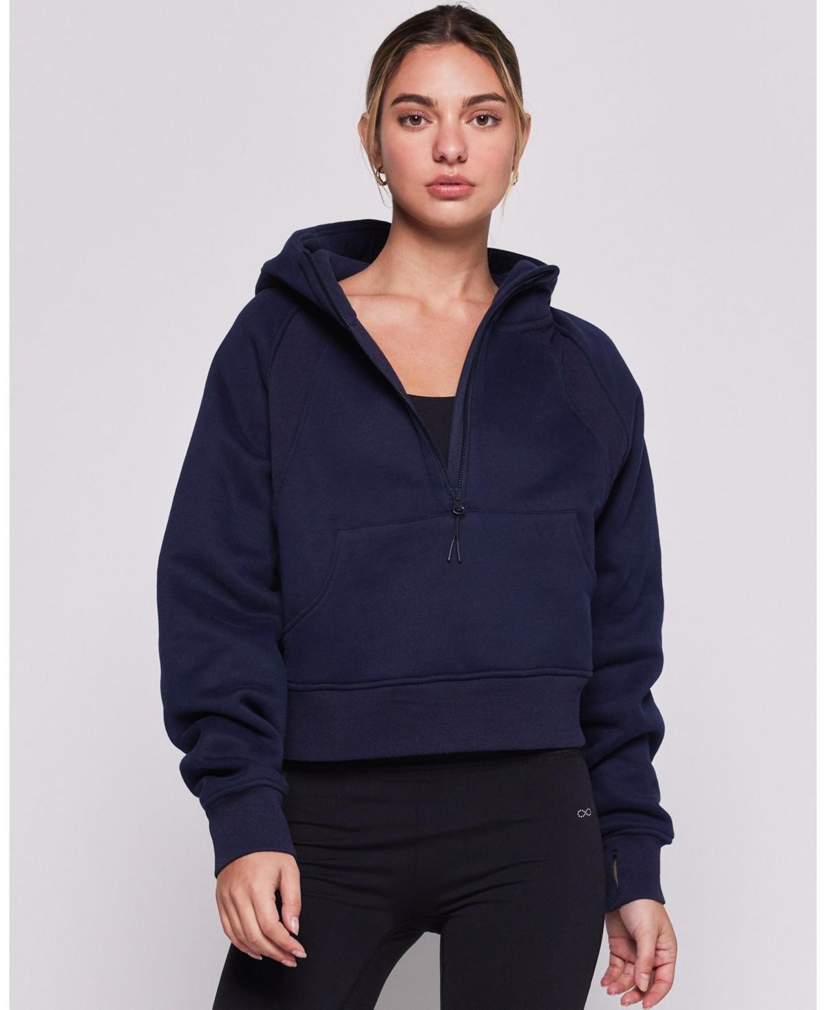 Effortless Fleece Half Zip Hoodie For Women Product Image