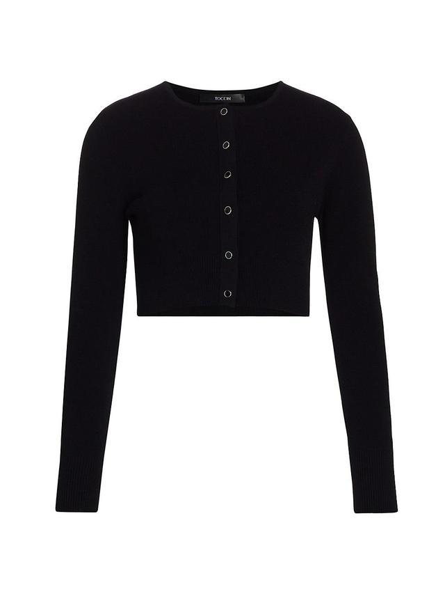 Womens Quinn Crewneck Crop Cardigan Product Image