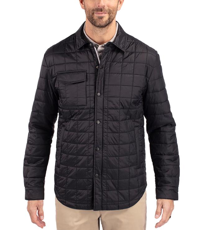 Cutter & Buck Rainier PrimaLoft® Men's Big & Tall Eco Insulated Quilted Shirt Jacket Product Image