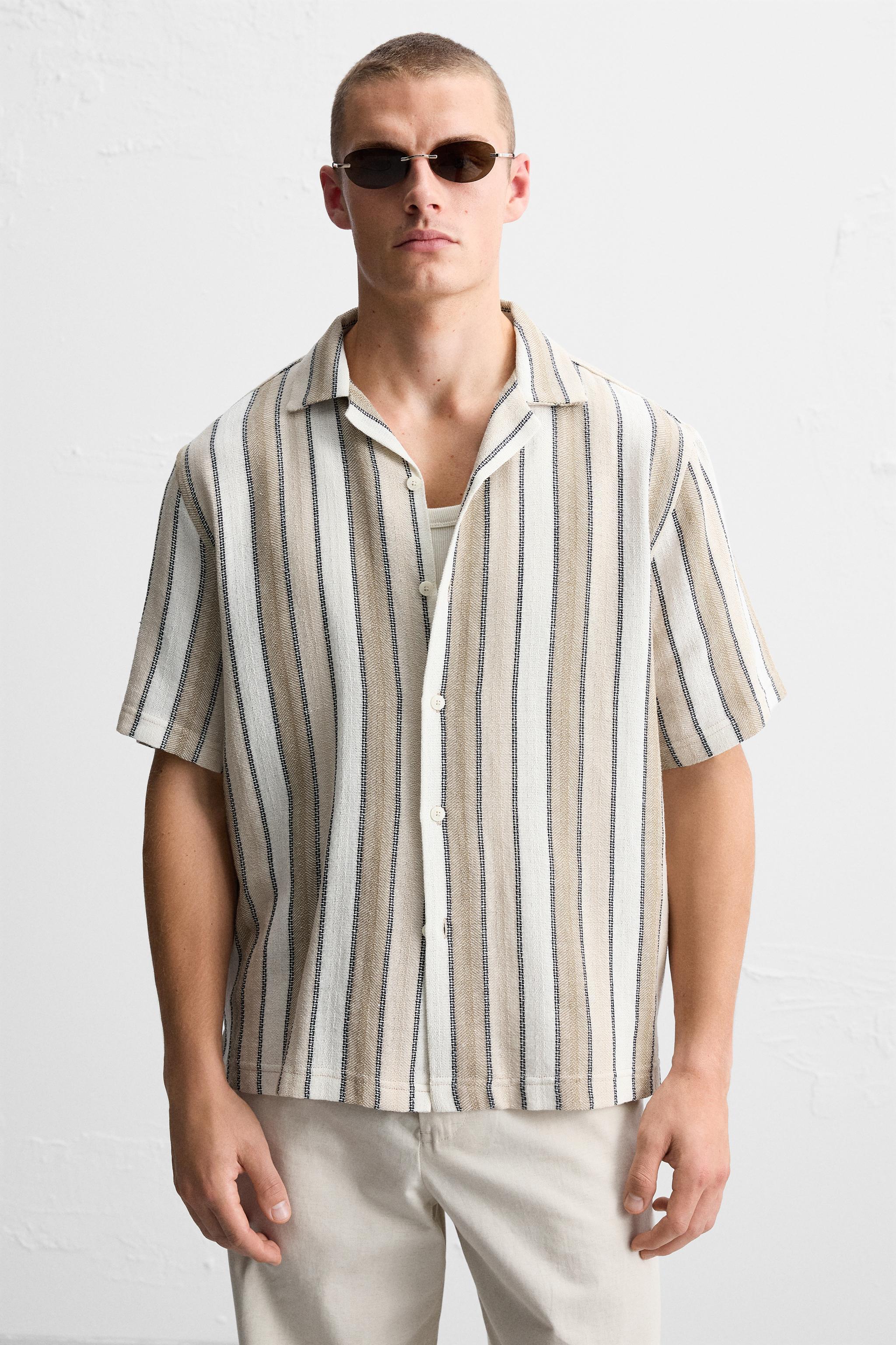 TEXTURED STRIPED SHIRT Product Image