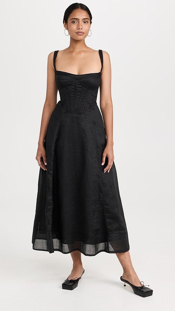 BARDOT Adaline Corset Midi Dress | Shopbop Product Image