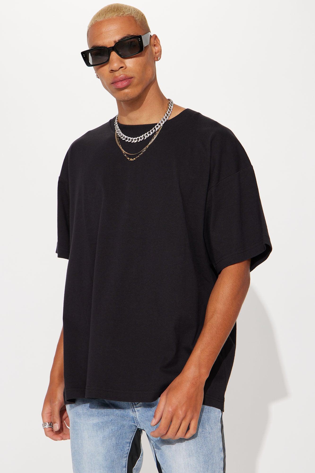 Essential Oversize Short Sleeve Tee - Black Product Image