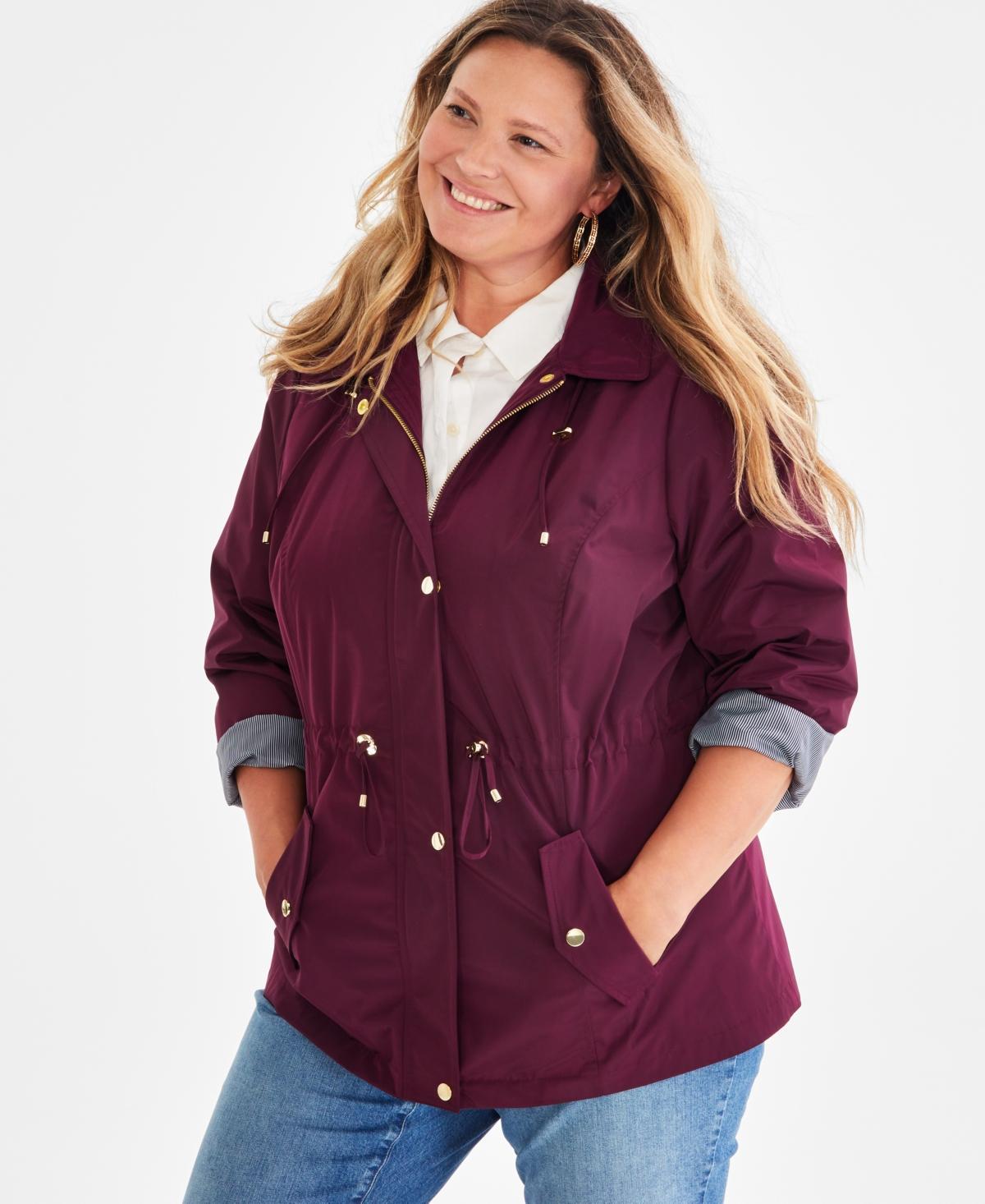 Style & Co Womens Hooded Anorak, Pp-4X, Created for Macys Product Image