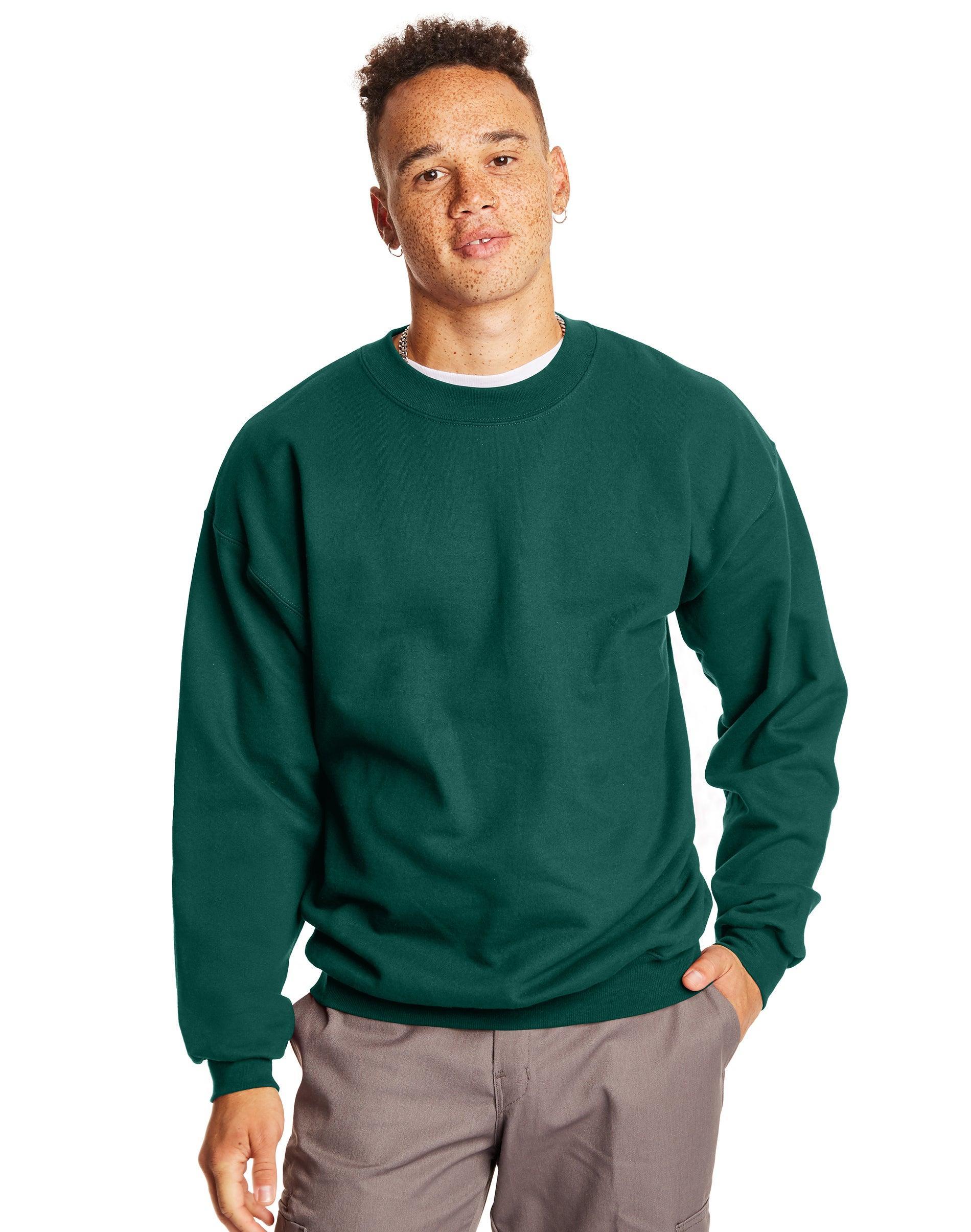 Hanes Ultimate Mens Heavyweight Fleece Crewneck Sweatshirt Maroon L Product Image