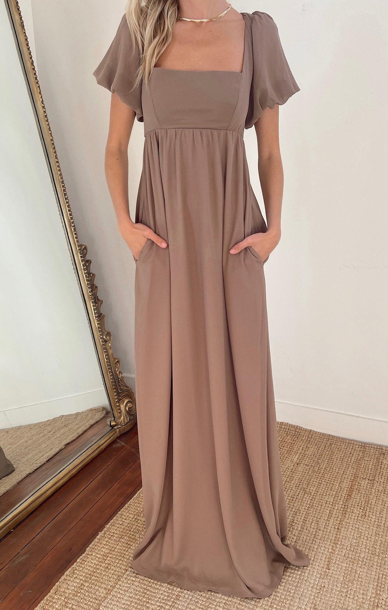 Nora Maxi Dress ~ Dune Chiffon Product Image