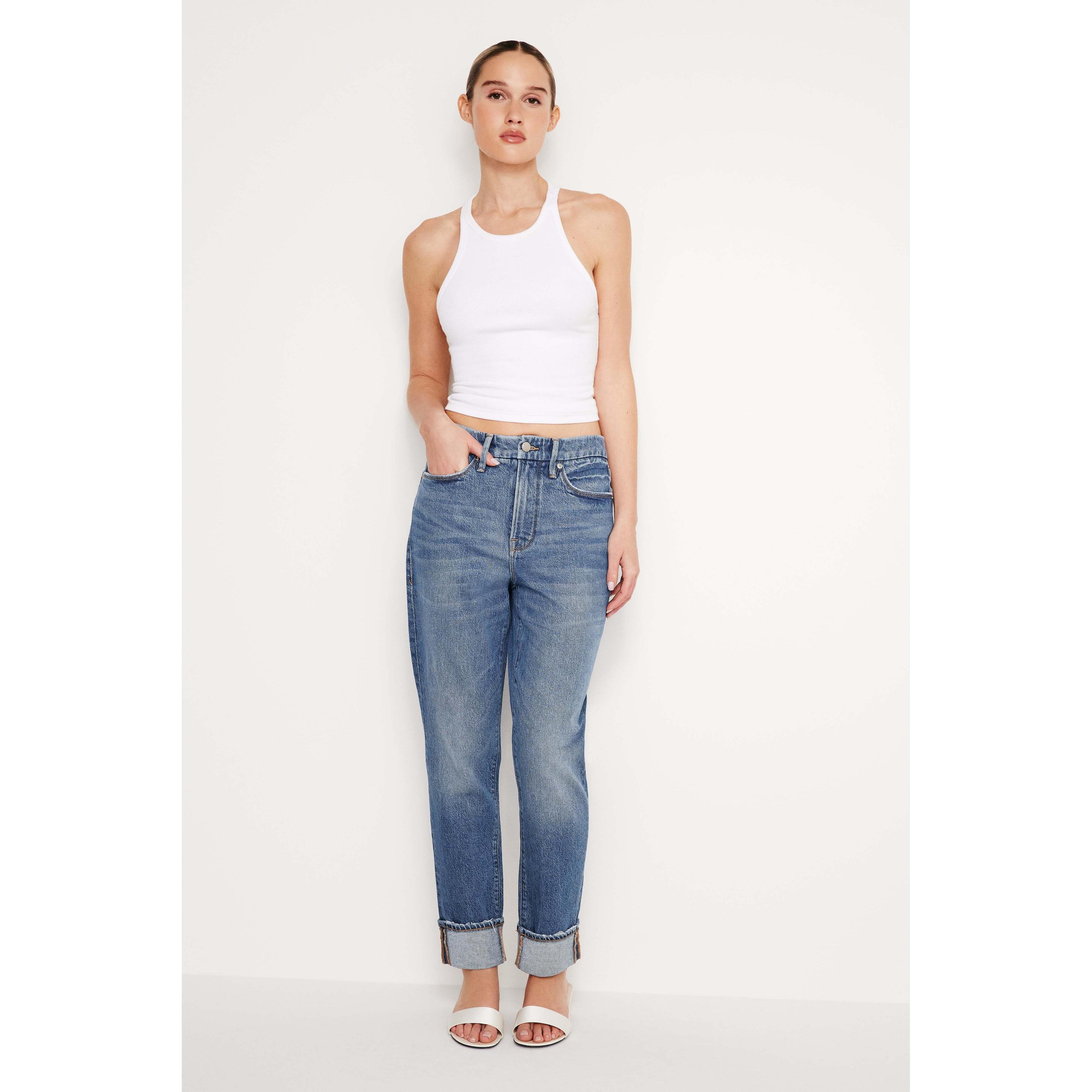 Womens The Weekender Jeans | Indigo, Size 4 | Good American by Khlo Kardashian product image