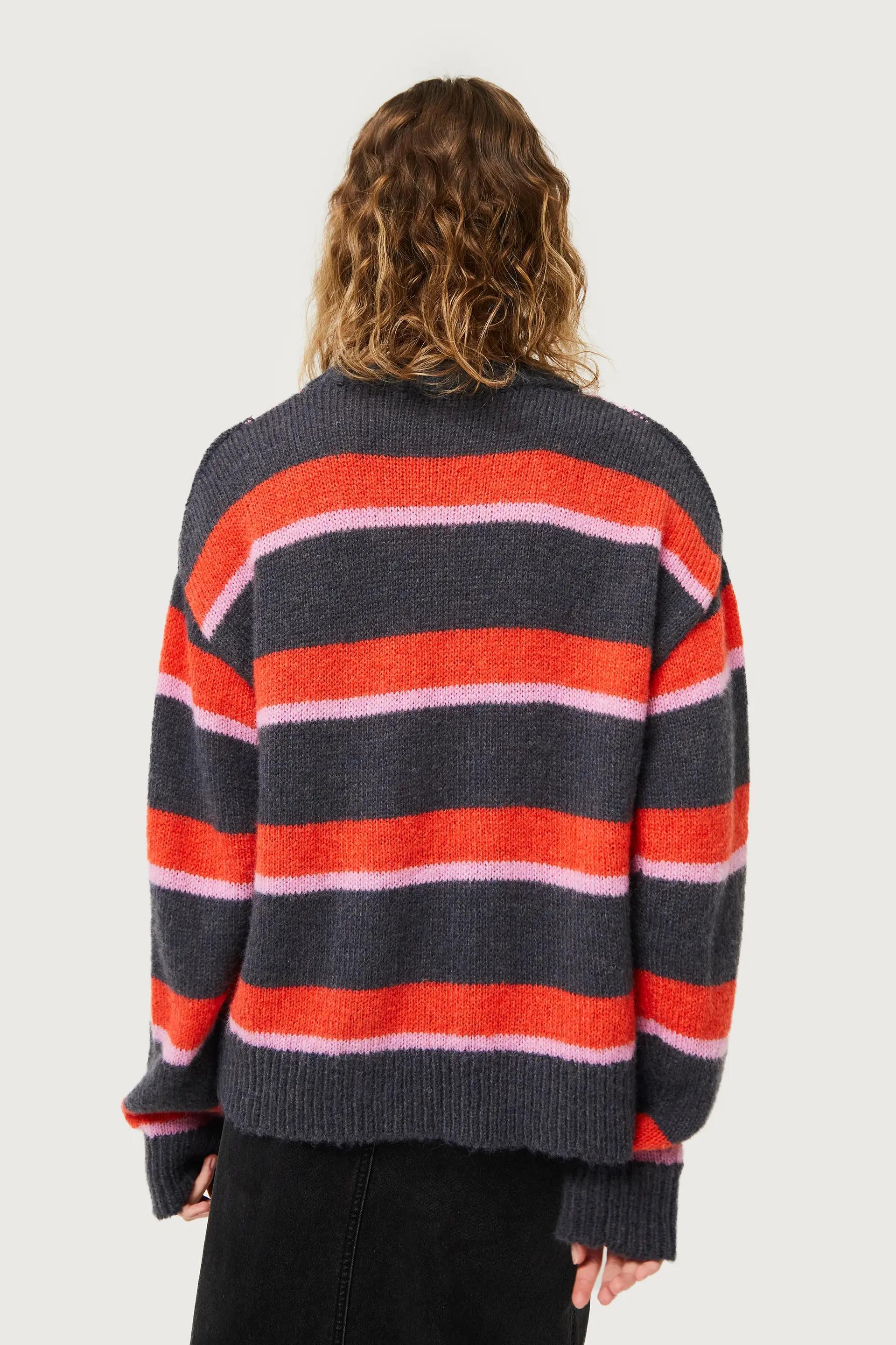 Grey & Orange Sweater Product Image