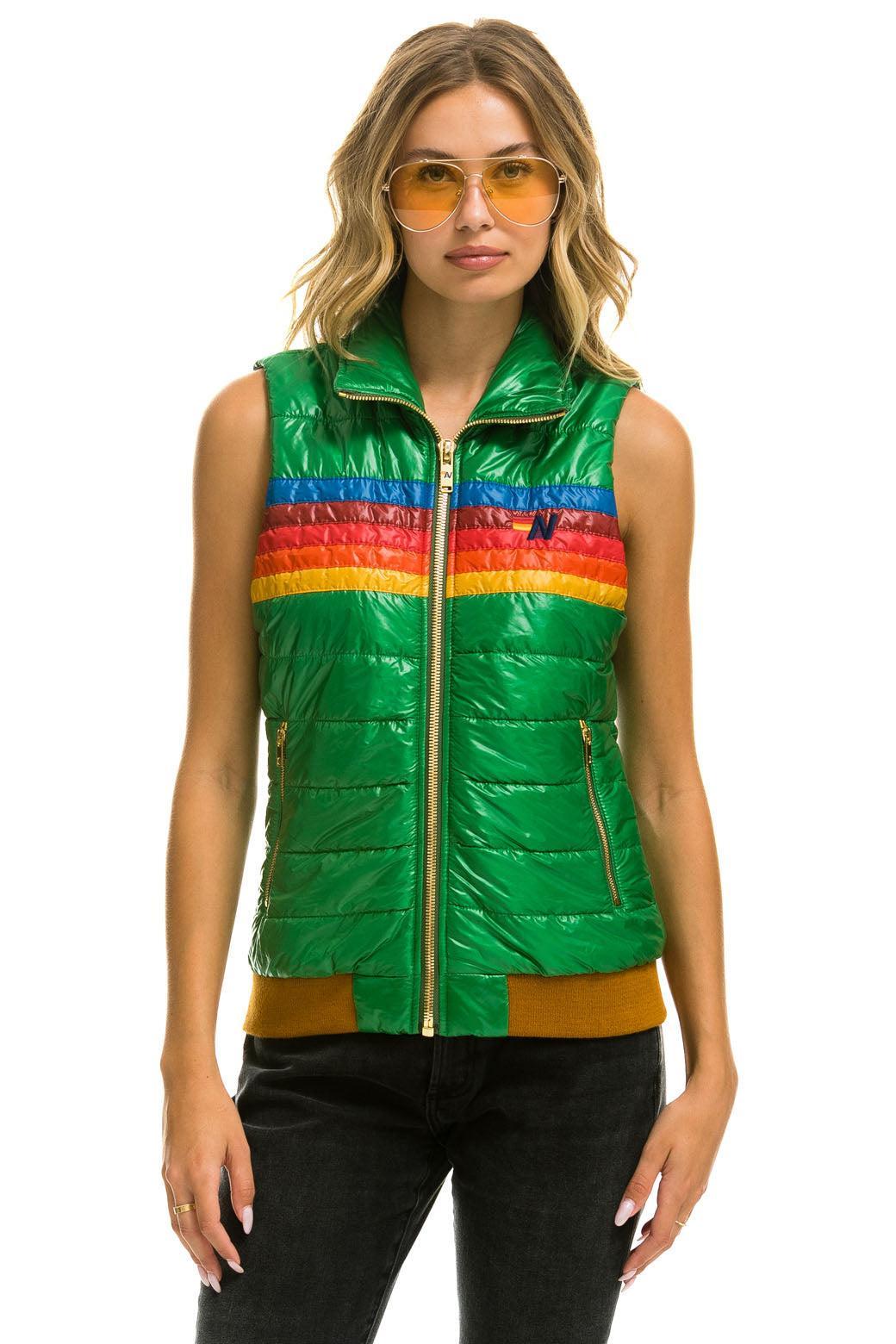 WOMEN'S 5 STRIPE VEST - GLOSSY AMAZON Female Product Image