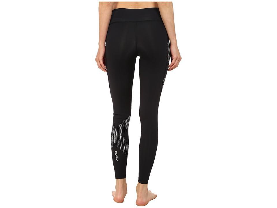 2XU Motion Mid-Rise Compression Tights Dotted Reflective Logo) Women's Workout Product Image