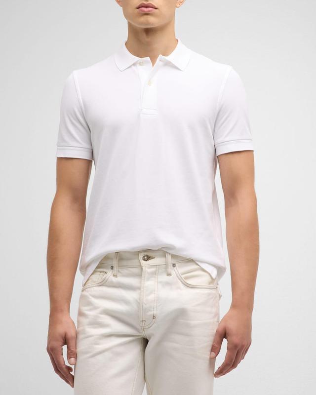 Mens Cotton Pique Polo Shirt Product Image