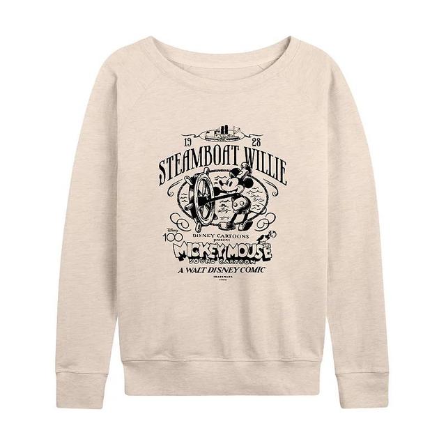 Disney 100 Womens Steamboat Willie Lightweight French Terry Sweatshirt, Girls Product Image