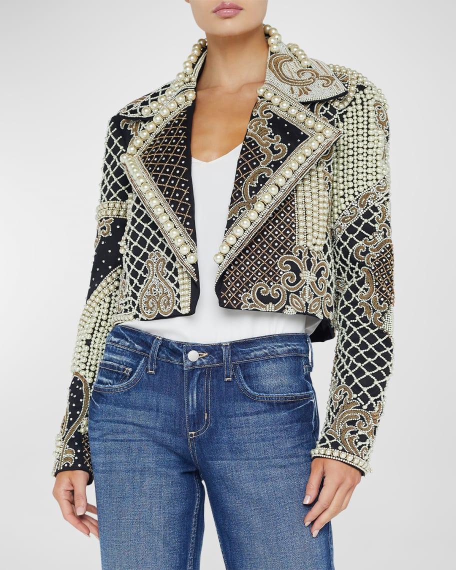 Kya Embellished Cropped Blazer Product Image