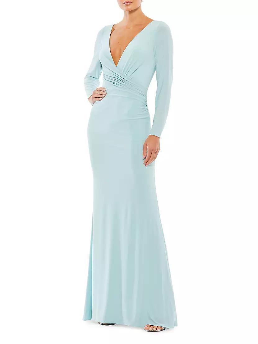 Ieena Jersey Wrap A-Line Gown product image