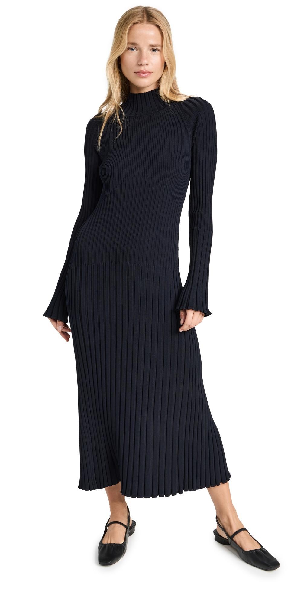 Womens Rib-Knit Midi-Dress Product Image