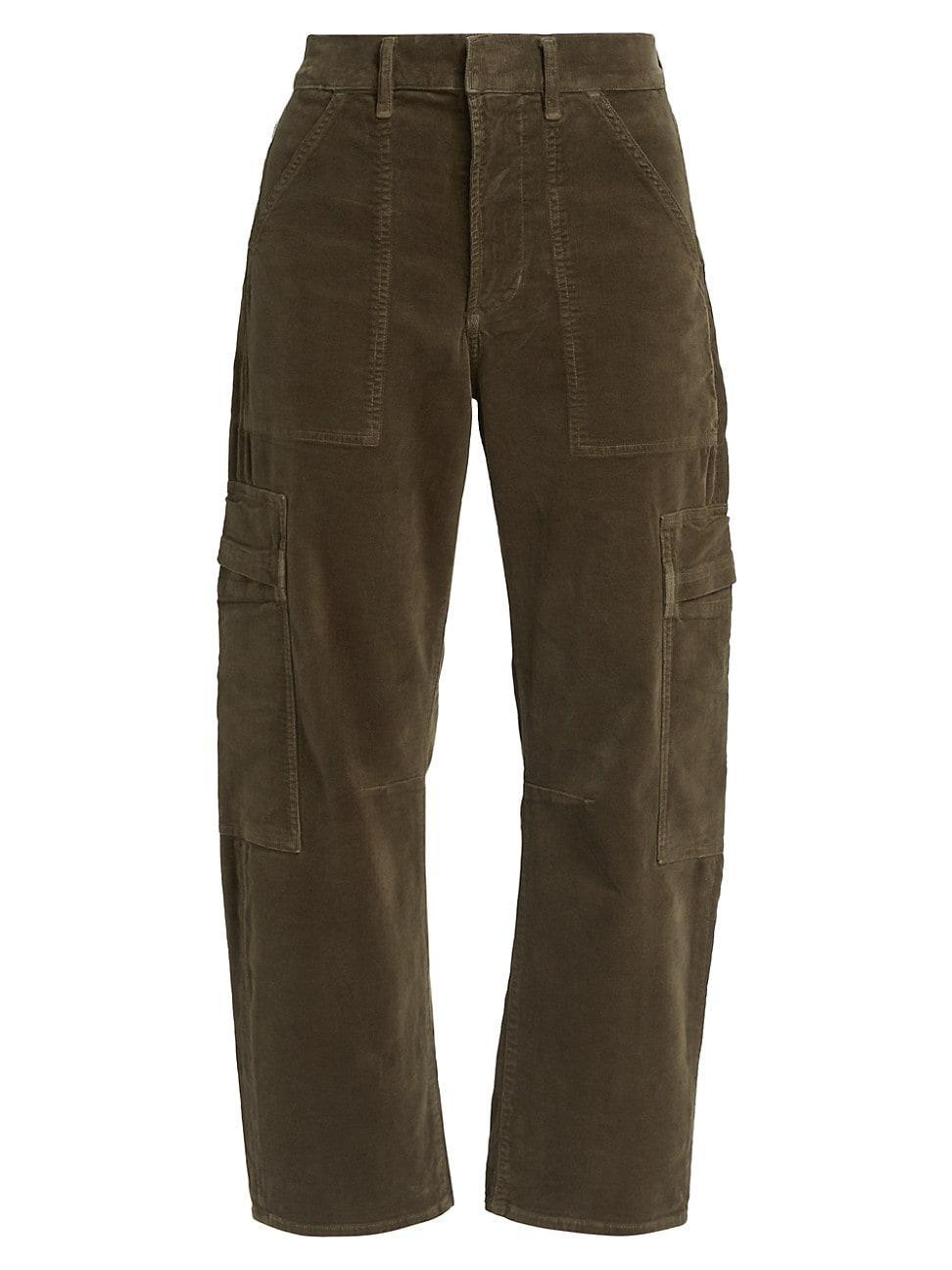 Womens Marcelle Low-Slung Corduroy Cargo Pants Product Image