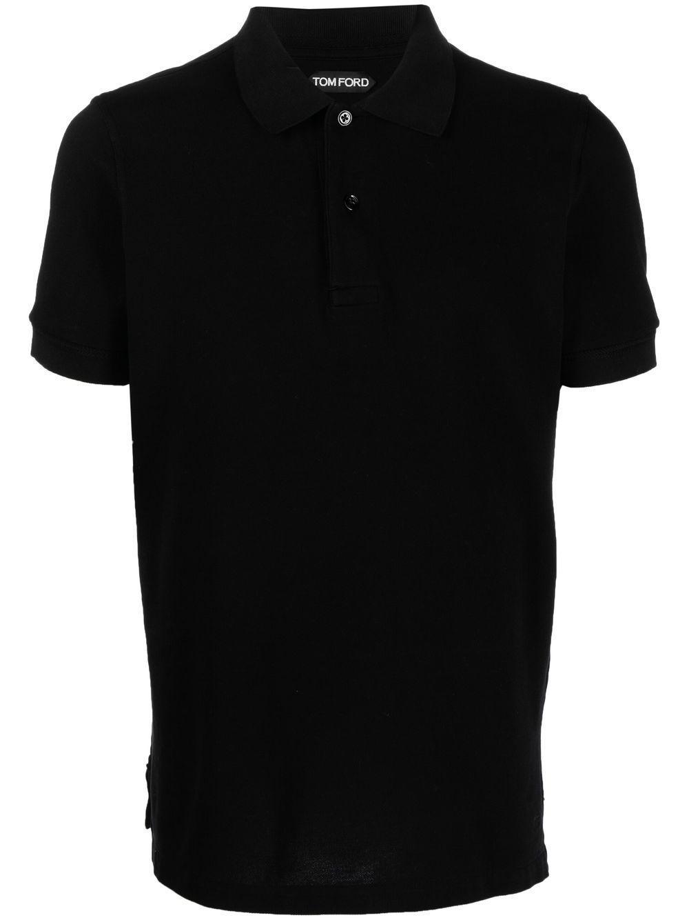 TOM FORD Short-sleeved Polo Shirt In Black Product Image