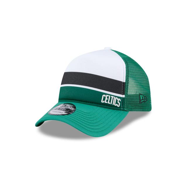 Boston Celtics Color Block 9FORTY A-Frame Trucker Snapback Hat Male Product Image