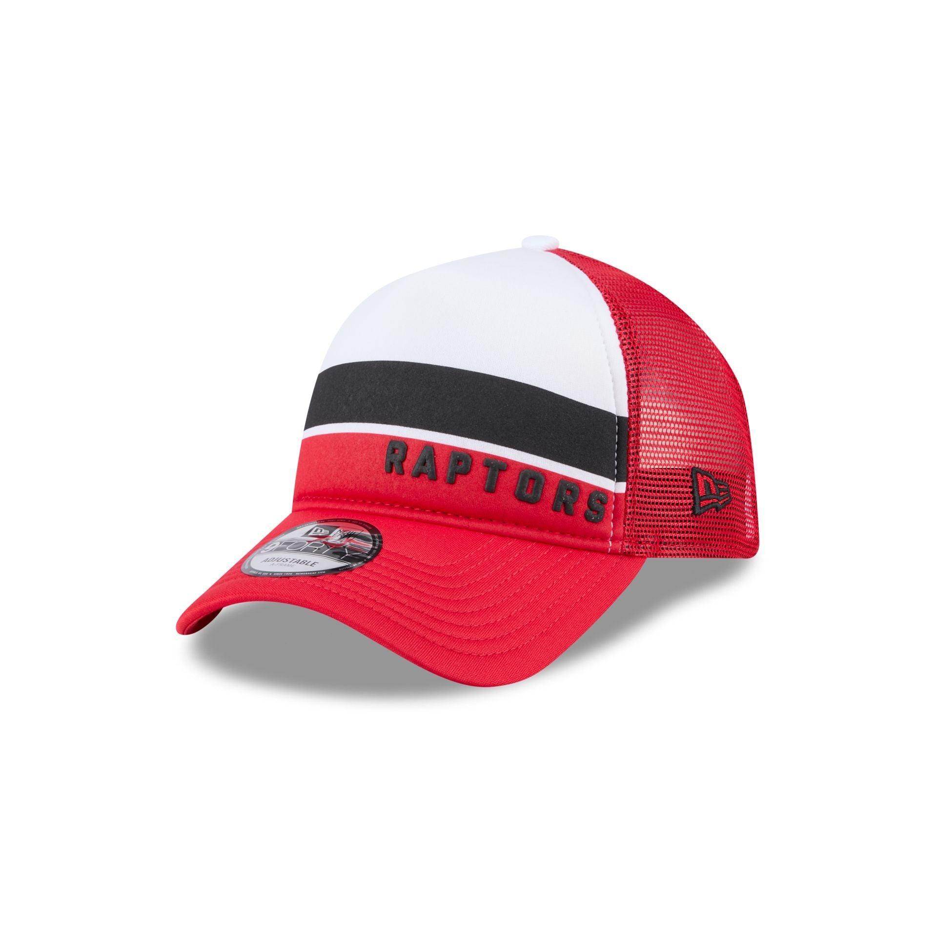 Toronto Raptors Color Block 9FORTY A-Frame Trucker Snapback Hat Male Product Image