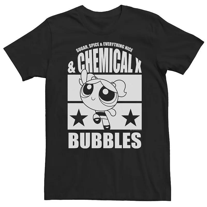 Big & Tall Cartoon Network The Powerpuff Girls Chemical X Bubbles Tee, Mens Product Image