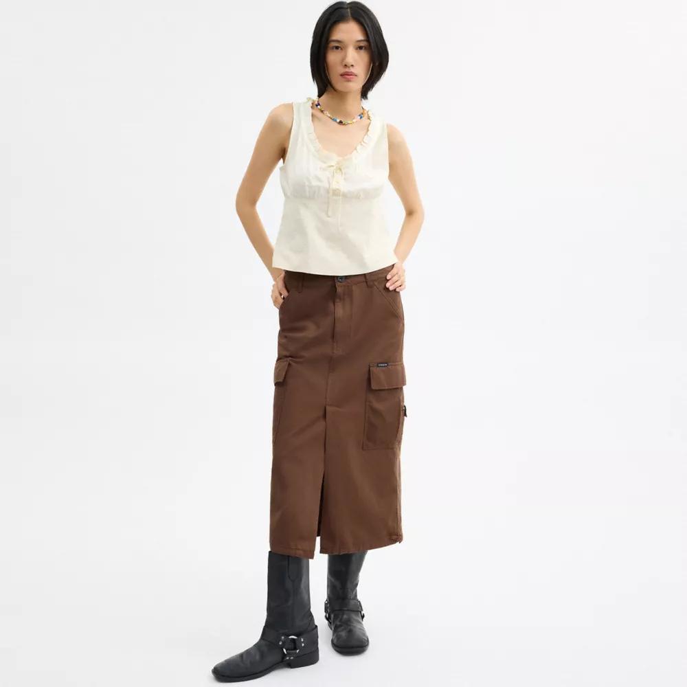 Cargo Maxi Skirt In Organic Cotton Product Image