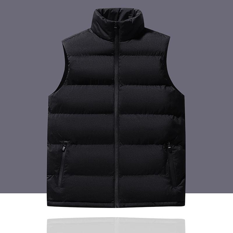 Plain Zip Puffer Vest Product Image